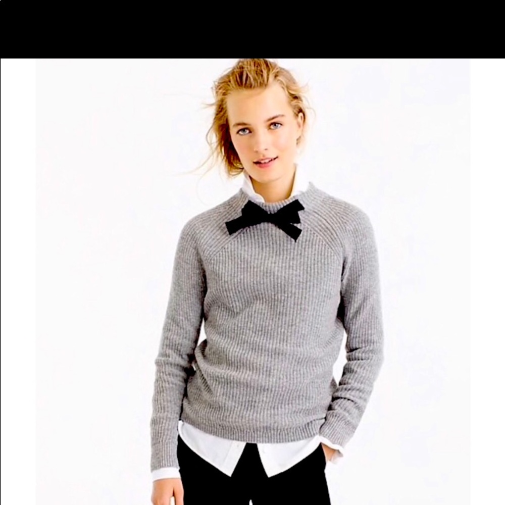 J Crew Bow Neck Sweater